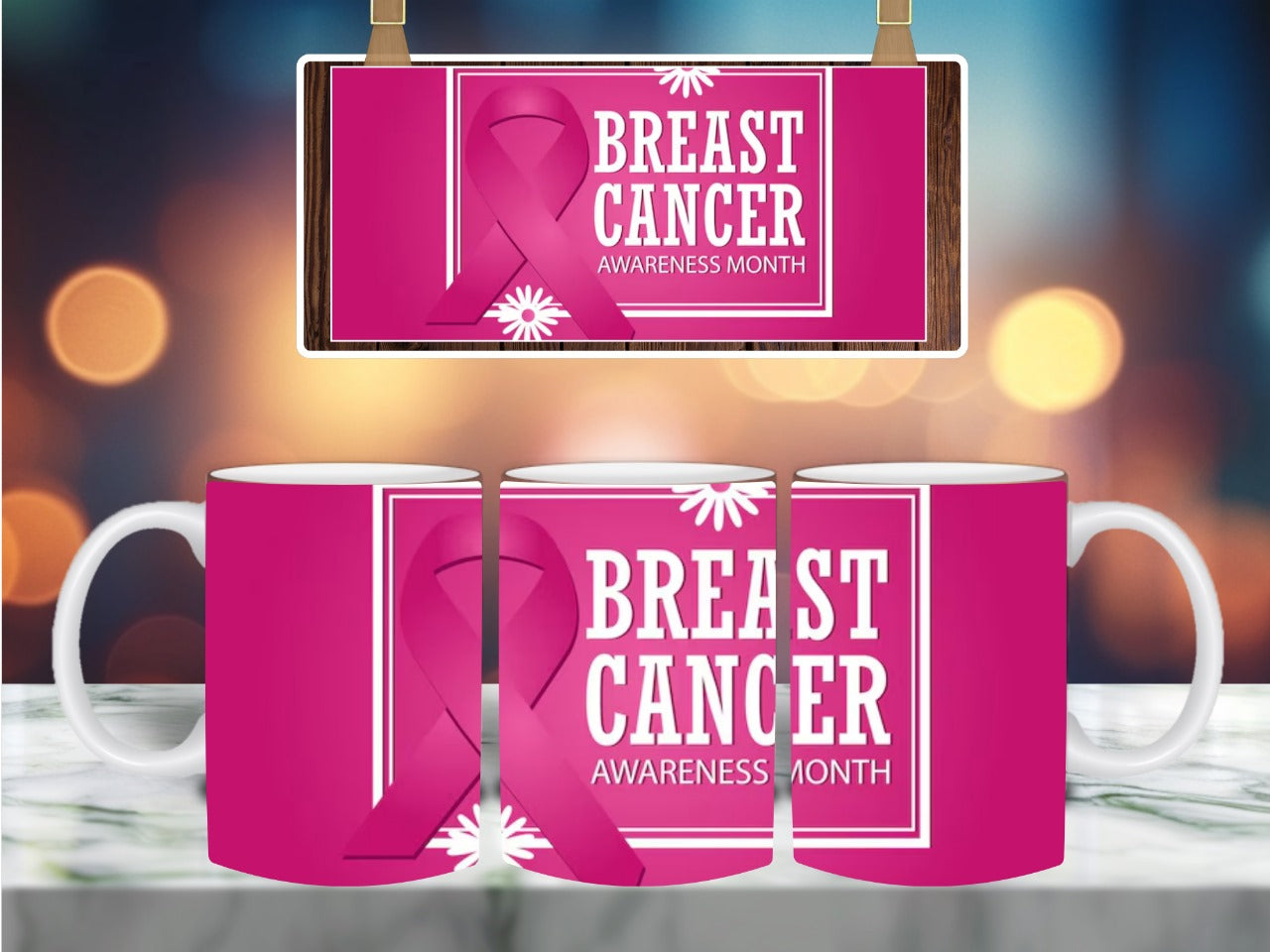 Breast cancer mug 🎀