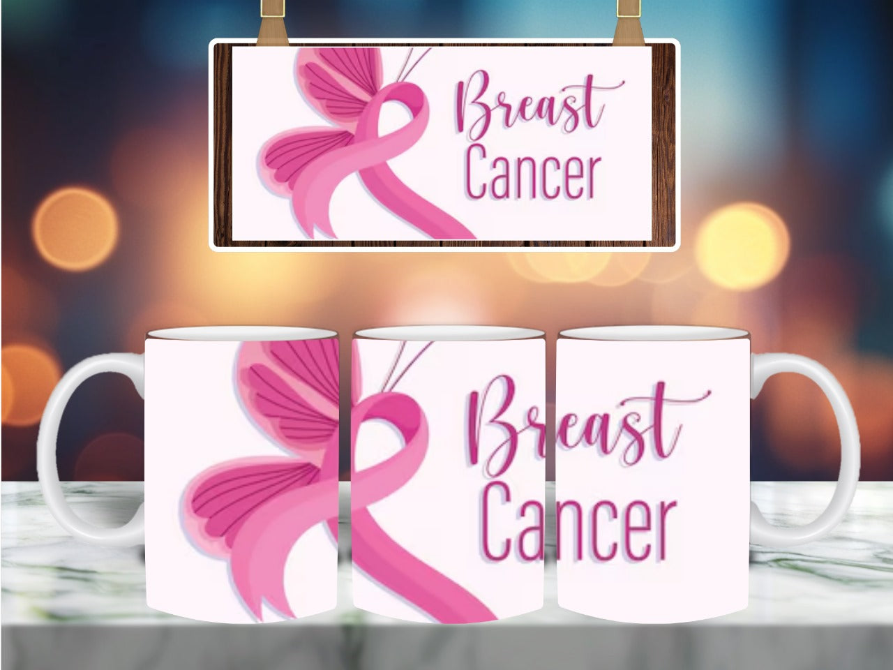 Breast cancer mug 🎀